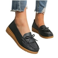Ženske udobne čamce cipele Kožni natikači casual klizač za čišćenje Teen Girls Cipele Slip-on Comfort Moda ugodna