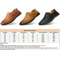 Daeful muški stanovi Poslovna haljina cipela Vozeći kožne cipele muškarci Anti-Slip Casual Slip on Loafers Black