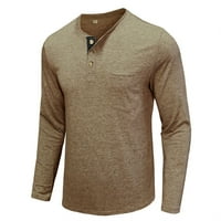 majica s kapuljačom za muškarce Za proljeće i jesen, košulja s okruglim vratom na kopčanje s džepom u obliku džepa