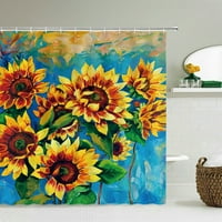 Cvijeće, ptice, leptir, zavjesa za tuširanje, 3 inča-zaslon za kupaonicu, Vodootporna tkanina, dekor kupaonice,