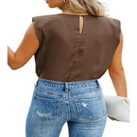 Ženske ljetne majice bez rukava U obliku ramena u obliku satenskog prsluka bez rukava za žene