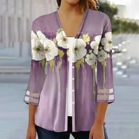 Rasprodaja ženskih vrhova, trendovskih košulja s kratkim rukavima s cvjetnim printom, trendovskih odjevnih jakni