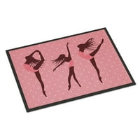 Carolines Treasures BB5378MAT Lana tepih za plesača u pink grašak, mat vrata u zatvorenom ili na otvorenom