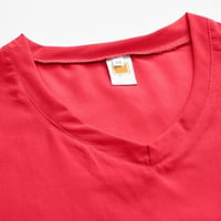 Ženske haljine Plus Size Ženska široka košulja Jednobojni izrez u obliku slova u, Kratki rukav, kratke Ležerne