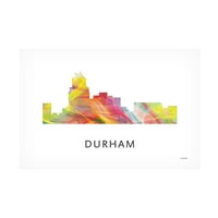 Marlene Watson 'Durham North Carolina Skyline' Canvas Art