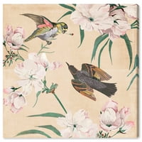 Wynwood Studio Canvas Vintage Meetion Point Animals Birds Wall Art Canvas Print White Vanilla 12x12