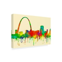 Marlene Watson 'Gateway Arch St Louis Missouri Skyline Sg' Canvas Art