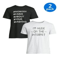 Humor muški i veliki muškarci Hashtagovi na društvenim mrežama i ogromni na internetskim grafičkim majicama s