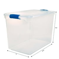 Plastične kutije za odlaganje koje se mogu slagati u miljama, plave i prozirne, količina