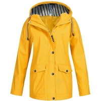 Kišni kaput za žene vodootporna plus veličina, ženski vanjski patentni patentni zip, otporan na vjetar kišne kabanice