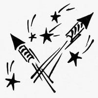 Simbol: Dan Neovisnosti. Vatromet I Rakete, Američki Simboli Dana Neovisnosti. Ispis plakata iz