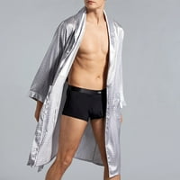 Muška luksuzna pidžama od satena i svile, kimono ogrtač, ogrtač, odjeća za slobodno vrijeme