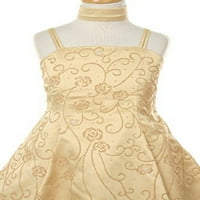 Kutna satenska haljina A-Line s cvjetnim zrncama za cvijeće i velika djevojka ružičasta hc1082