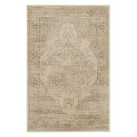 Vintage tradicionalni tepih, svijetloplava krem, kvadrat 6' 6'