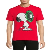 Kikiriki muški Snoopy grafički majilac s kratkim rukavima