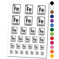 Željezna periodična tablica elemenata znanstvena kemija otporna na vodu privremena tetovaža lažna kolekcija tijela