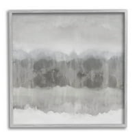 Siva apstraktna priroda magla apstraktna Grafika Umjetnost u sivom okviru Ispis zidna umjetnost