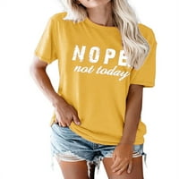 Ženska ljetna nova modna majica s okruglim vratom s kratkim rukavima s printom slova labava ležerna majica