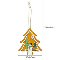 Pribor za božićne ukrase Božićni Kreativni drveni Privjesak božićno drvce oslikani ukras viseća oznaka;