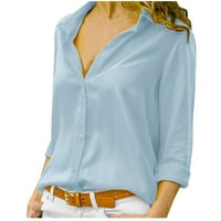 & Casual majice dugih rukava za žene ženske elegantne bluze s dugim rukavima Plus size jednobojni boho topovi