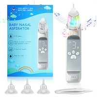 Električni nosni aspirator za bebe, dječja usisna čašica za nos s glazbom i svjetlosnim nastavcima za usisavanje,