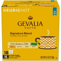 Gevalia Signature Blend Deffaf K šalica mahuna za kavu, bez kofeina, CT - 6. Oz Box