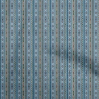 srednje plava baršunasta tkanina, materijal za Kilim haljinu u azijskom stilu, tiskana tkanina širine dvorišta