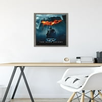 Strip film-mračni vitez-logotip Batmana u plamenu, zidni plakat s jednim listom, 14.725 22.375
