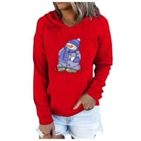 Majica za gledanje božićnih filmova žensko božićno drvce kamion grafički pulover lagana bluza jesen zima labava