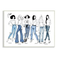 Traperice za žene modne traperice u plavoj i bijeloj boji, 15, dizajn