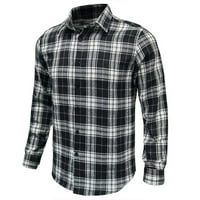 OVTICZA MENS SIMPRESIJSKI KOMPORNI KLASITE Dugi rukav Slim FIT TUMPO TOPS Za muškarce gumb Down Dress Fall povremene