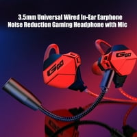Svestrane žičane slušalice za uši u uhu za uklanjanje buke, Slušalice za igranje s mikrofonom