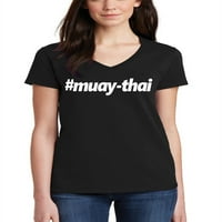 Crna majica Junior's Muay-thai s V-izrez 3X-Large Black