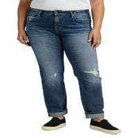 Silver Jeans Co. Plus veličine Beau visoke vitke traperice za noge veličine 12-24