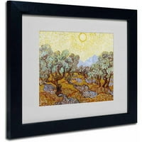 Zaštitni znak likovna umjetnost Olive stabla 1889 Canvas Art by Vincent van Gogh, crni okvir