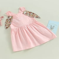 xingqing 1-4 godine uskrsni mališani haljina za djevojčice Slatka haljina bez rukava a-line haljina ljetna odjeća