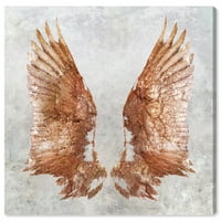 Wynwood Studio Mode and Glam Wall Art Canvas Otisci 'Rose Gold Wings' Home Décor, 16 16