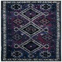 Vintage orijentalni tepih, ljubičasto-Crni, 5'3 7'6