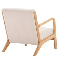Moderna naglasak stolica iz sredine stoljeća s jastukom, tapecirana tkanina od drveta od drva za čitanje naslonjača,