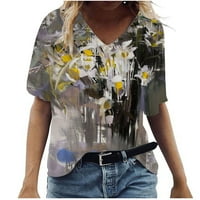 Ženske ljetne majice s kratkim rukavima s kratkim rukavima s prilagođenim printom, modne Ležerne košulje širokog