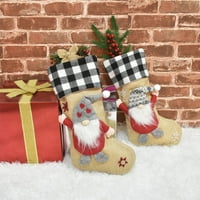 Čarape, personalizirane čarape za kamin, 3-inčni plišani Božićni ukrasi za dom i pribor za zabave za djecu, Dekor