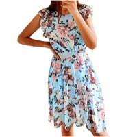 Haljina za žene, Ženska Moda, boemska široka Mini haljina s kratkim rukavima s kratkim rukavima