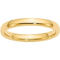 Aircarat žuti zlatni prsten s udobnim prianjanjem